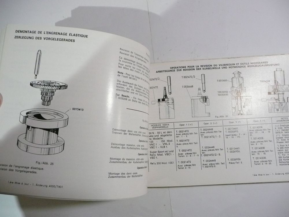 VESPA WERKSTATTHANDBUCH 1969 SS50 PRIMAVERA RALLY200 GT TS Kaufen Auf