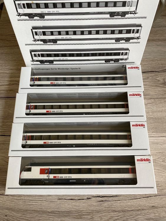 Märklin Set 42164 SBB Wendezug 4 Teile mit Steuerwagen OVP Kaufen auf