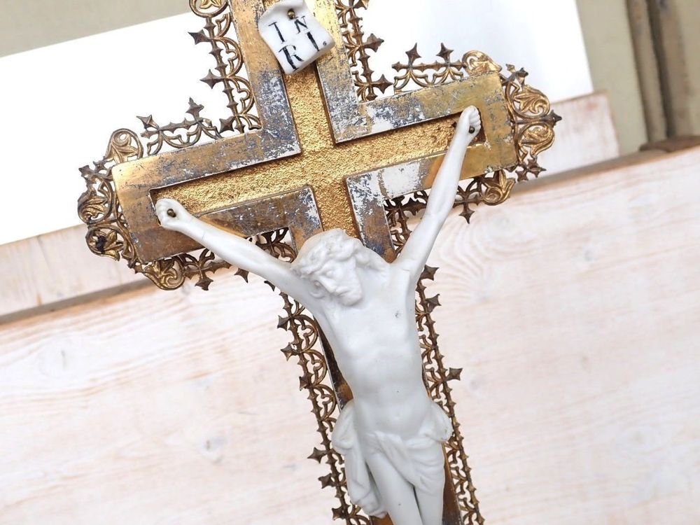 Kruzifix Kreuz Jesus Holz Metall Antik Kaufen Auf Ricardo