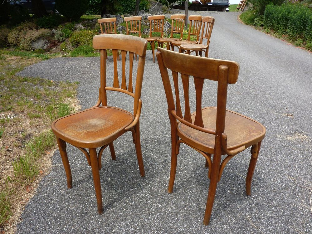 8 Stühle Holzstühle Bistrostühle Beizenstühle THONET o Tisch Kaufen