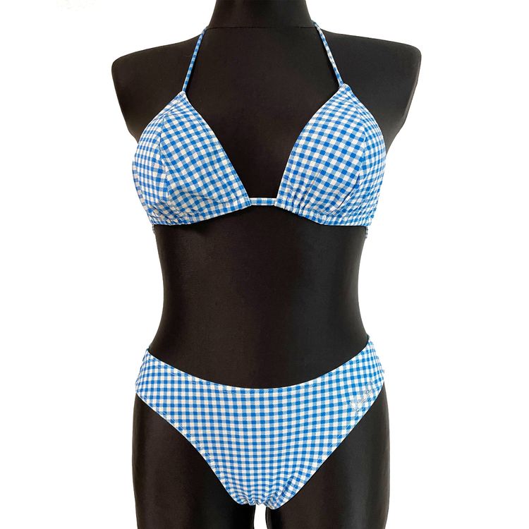 Bikini Lahco Gr Vichymuster Blau Weiss Vintage S Kaufen Auf