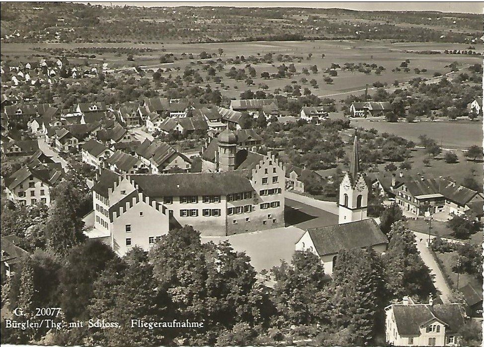 Bürglen TG Flugaufnahme mit Schloss Nr 20077 1961 Kaufen auf Ricardo