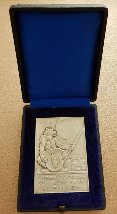 Eidg Schützenfest St Gallen 1904 Silber Plakette Kaufen auf Ricardo