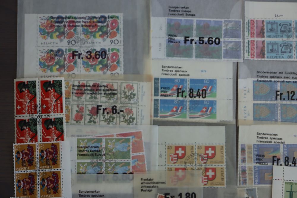 Grosses Lot Gestempelte Bl Cke Schweiz Briefmarkensammlung Kaufen Auf