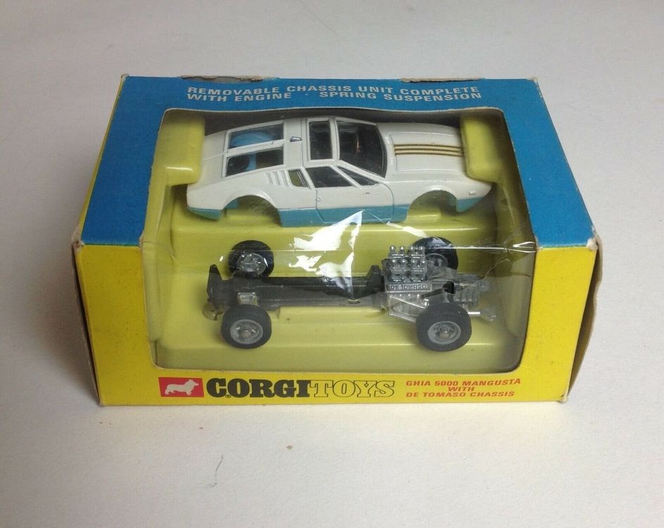 Corgi Toys De Tomaso Mangusta White Blue Ovp Top Kaufen