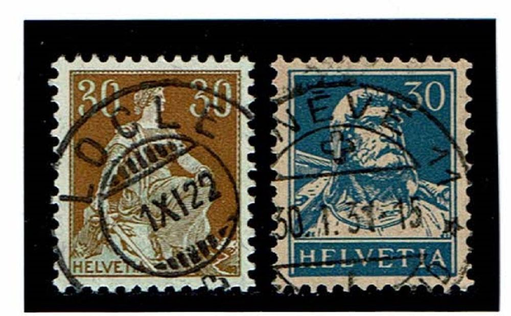 AV98 Helvetia 110 Tell 160 Vollstempel Locle Genève 11 Kaufen auf Ricardo