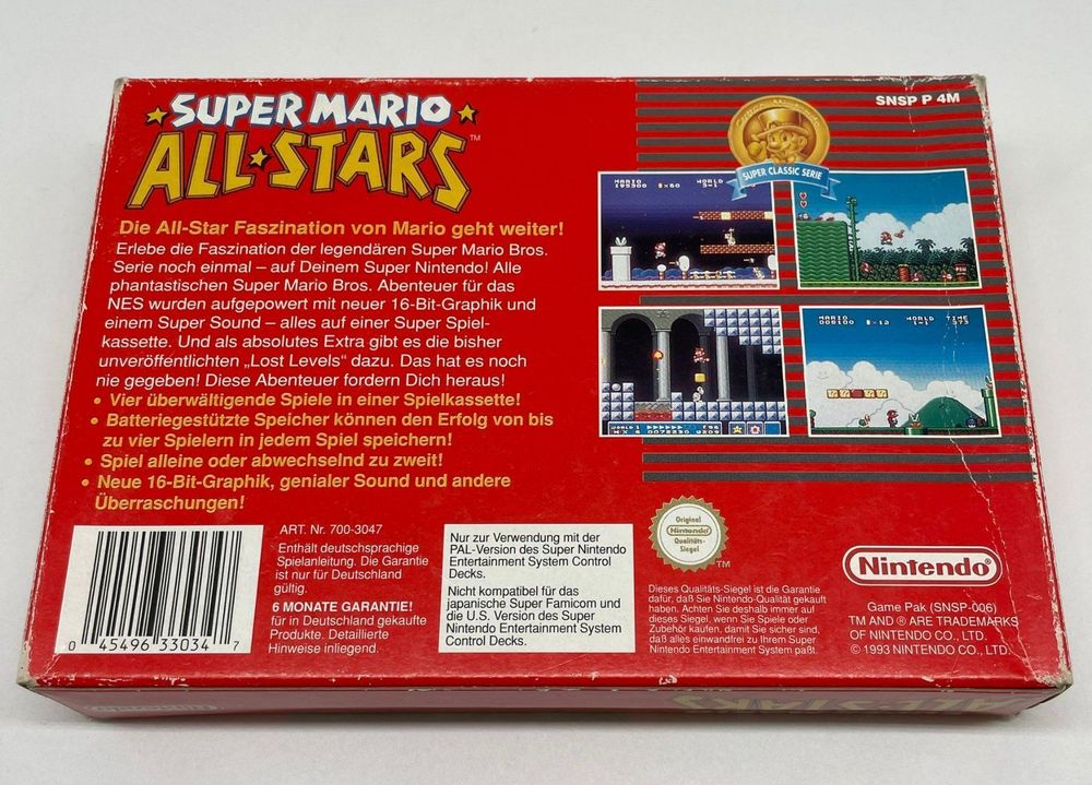 Super Mario All Stars Nintendo SNES Classic Series OVP Kaufen Auf