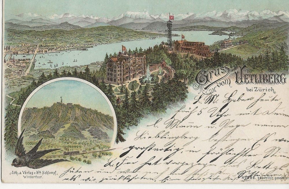 Zürich Gruss vom Uetliberg Schlumpf Litho 1898 Kaufen auf Ricardo