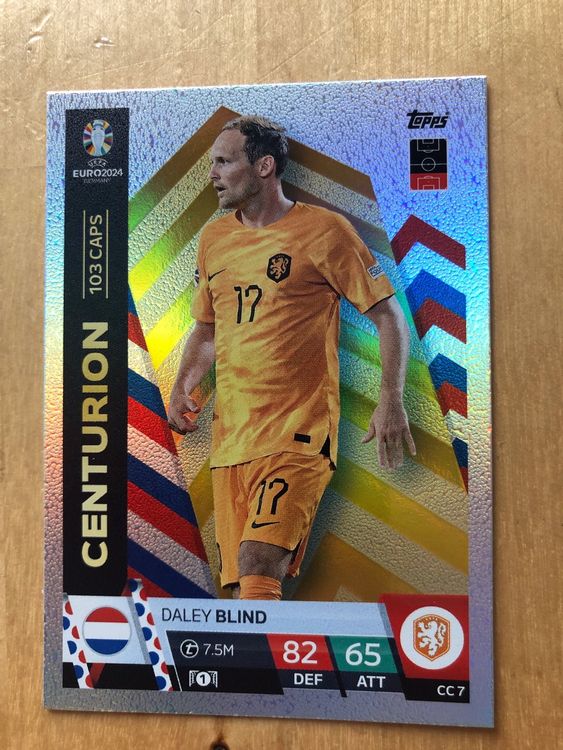 Topps Match Attax Euro 2024 Daley Blind Karte Centurion Acheter Sur