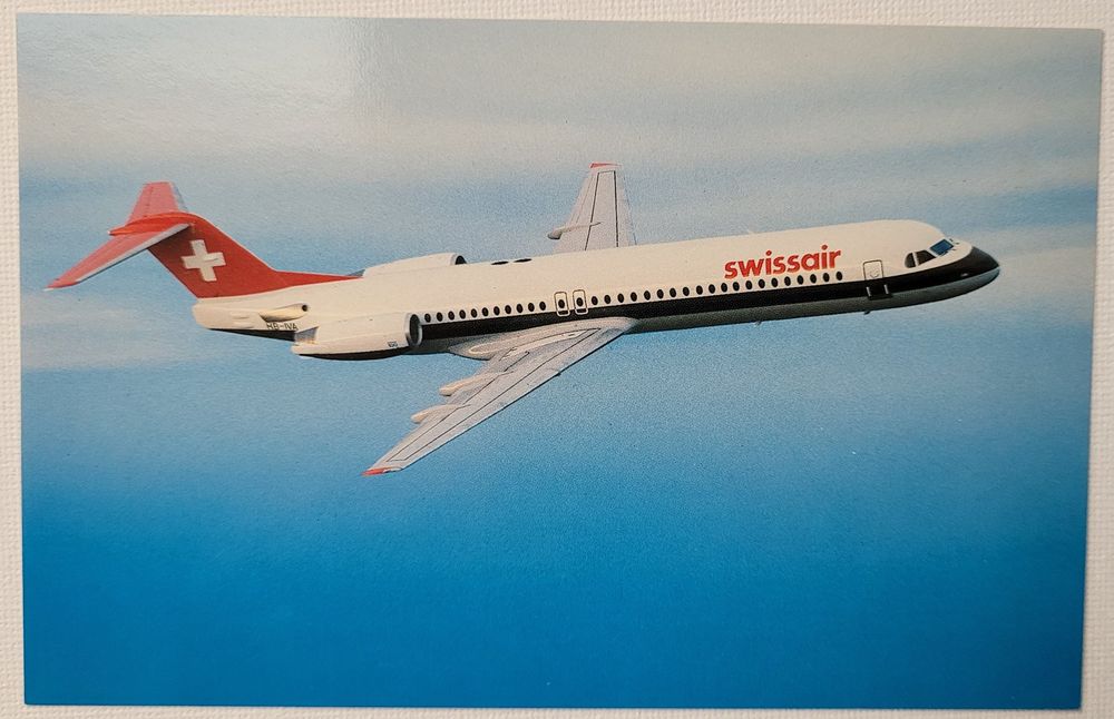 Swissair Fokker Ansichtskarte Carte Postale Kaufen Auf Ricardo