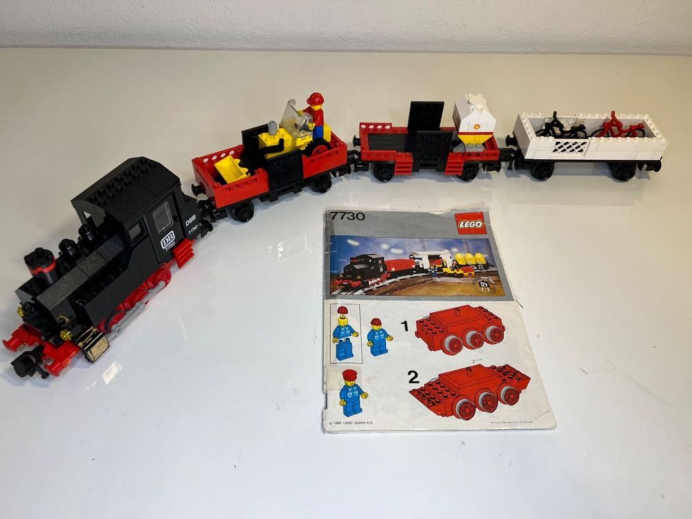 Lego 12 Volt Eisenbahn Güterzug mit Dampflok aus Nr 7730 Kaufen auf