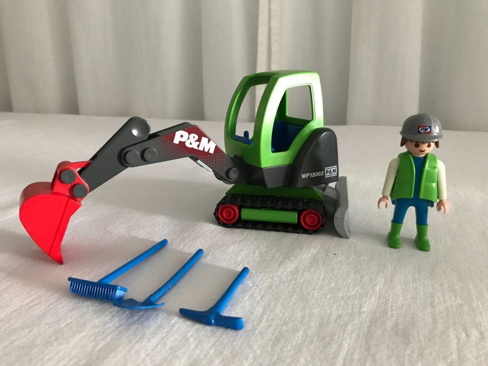 Playmobil Mini Bagger Mit Bauarbeiter Kaufen Auf Ricardo