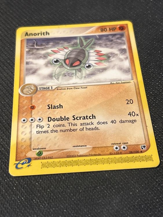 Pokemon Card Old EX Sandstorm 2003 Anorith 28 100 Kaufen Auf Ricardo