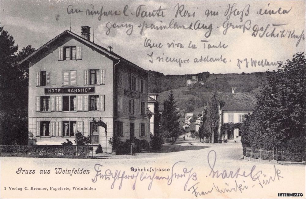 Weinfelden TG Hotel Bahnhof Sommer Ca 1910 Kaufen Auf Ricardo