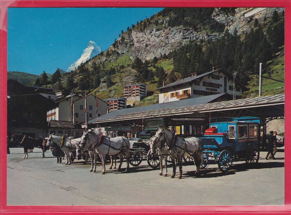 ZERMATT MIT MATTERHORN UND PFERDEKUTSCHEN Kaufen Auf Ricardo