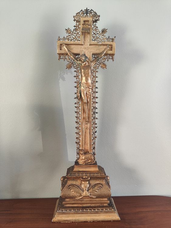 Ancien Christ D Autel Xix Si Cle Bois Dor Crucifix Kaufen Auf Ricardo