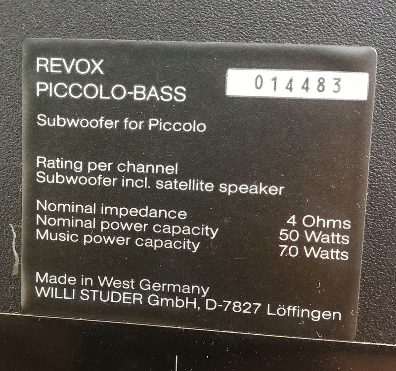 Revox Duetto Stereolith Lautsprecher Kaufen Auf Ricardo