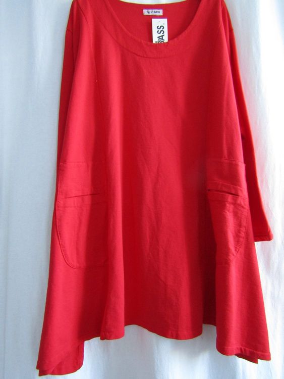 Gr 48 54 Kleid Longtunika Tomate Mit Taschen Von LaBass Kaufen Auf