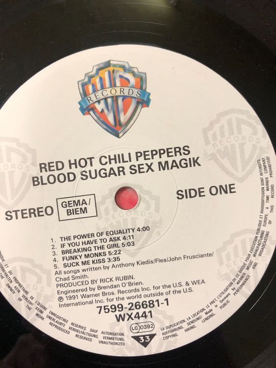 Red Hot Chili Peppers Blood Sugar Sex Magik Lp Acheter Sur Ricardo