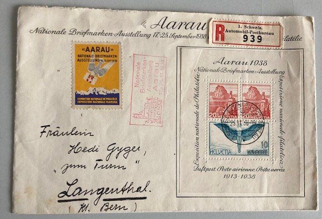 Brief Aarau Nationale Briefmarkenausstellung Stempel Kaufen Auf