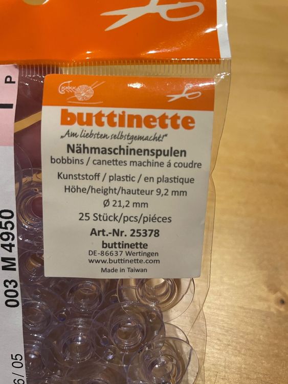 Buttinette N Hmaschinenspulen F R Horizontalgreifer Mm Kaufen