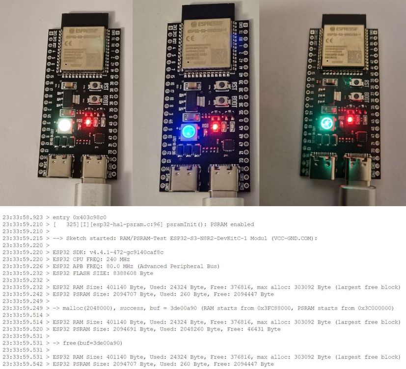 Esp S Development Board Devkitc Mb Flash Mb Psram Kaufen