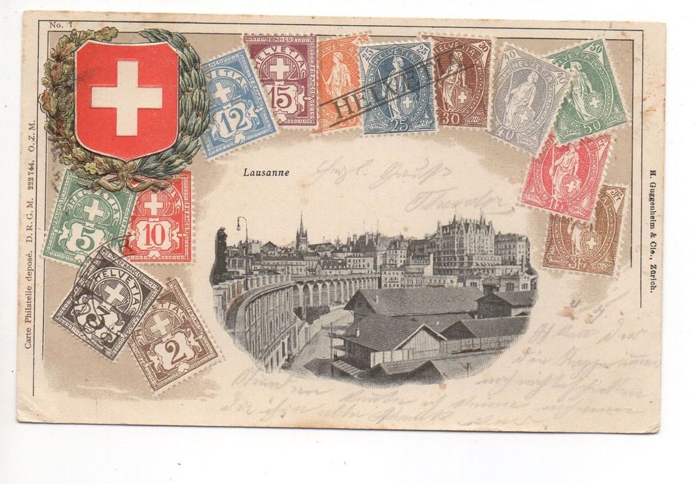 Präge Litho LAUSANNE Briefmarken Wappen Kaufen auf Ricardo