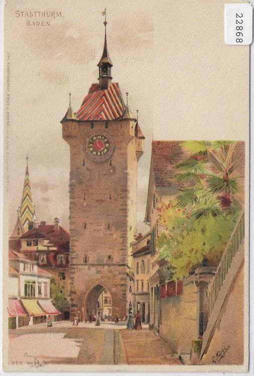 Stadtturm Baden Litho Kaufen Auf Ricardo