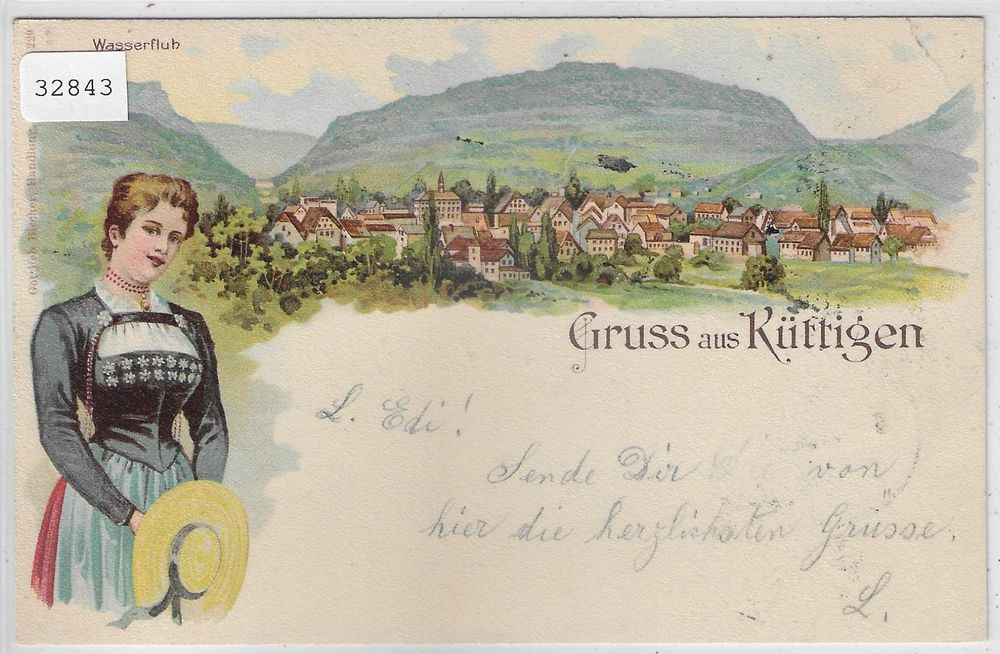 Gruss aus Küttigen Tracht Litho 1903 Kaufen auf Ricardo