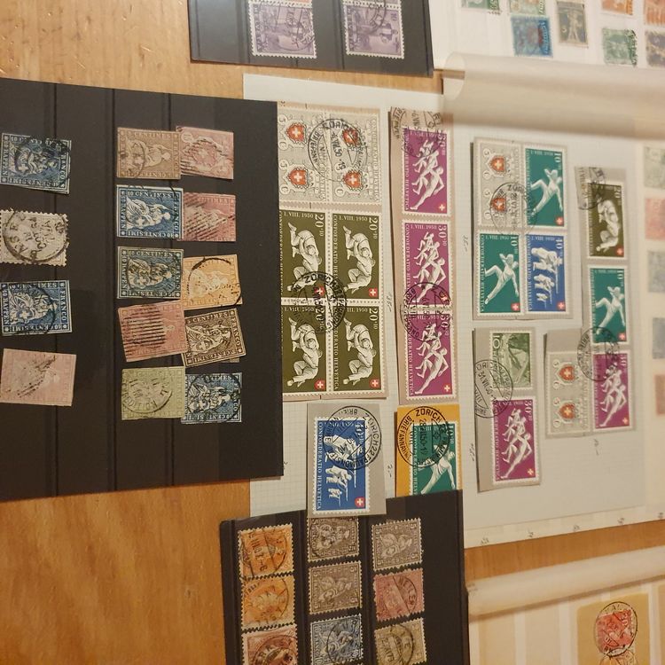 Riesige Schweizer Briefmarken Sammlung Ab Rayon Strubel Kaufen Auf