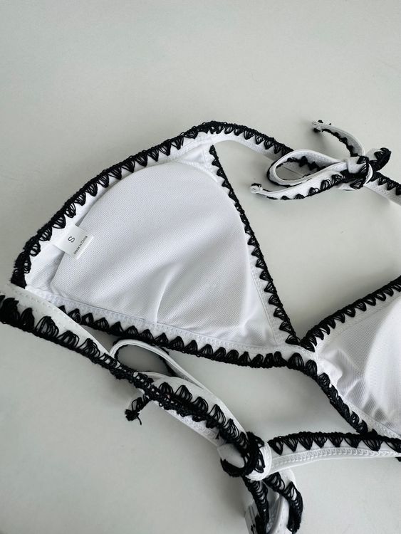 Weisses Bikini mit schwarzer Bordüre Gebraucht in Bern für CHF
