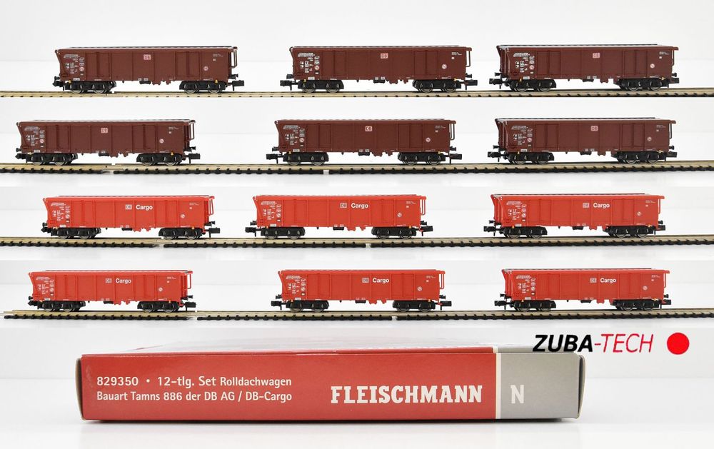 Fleischmann 829350 Hochbordwagen Set 12 Tlg DB Spur N GS OVP Kaufen