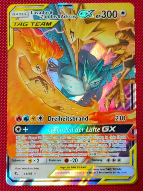 Pokémonkarte Verborgenes Schicksal Lavados Zapdos Arktos GX Kaufen