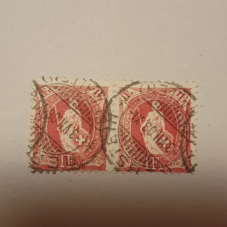 Briefmarken Stehende Helvetia 99 A Paar Verschoben 8 Kaufen Auf Ricardo