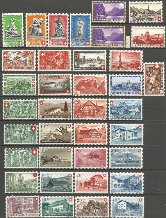 37 Timbres De 1938 49 Pro Patria Neufs Kaufen Auf Ricardo