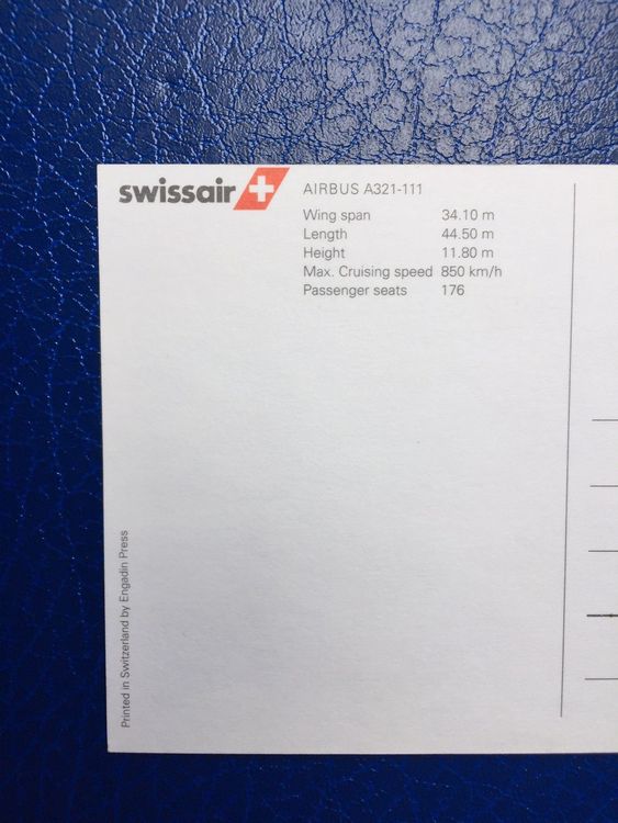 Swissair A Flugzeug Karte Selten Kaufen Auf Ricardo