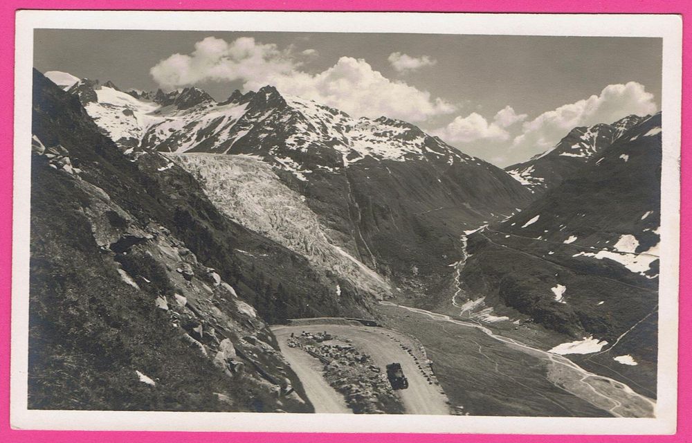 Grimselstrasse Blick Gegen Rhonegletscher Und Furka Kaufen Auf Ricardo