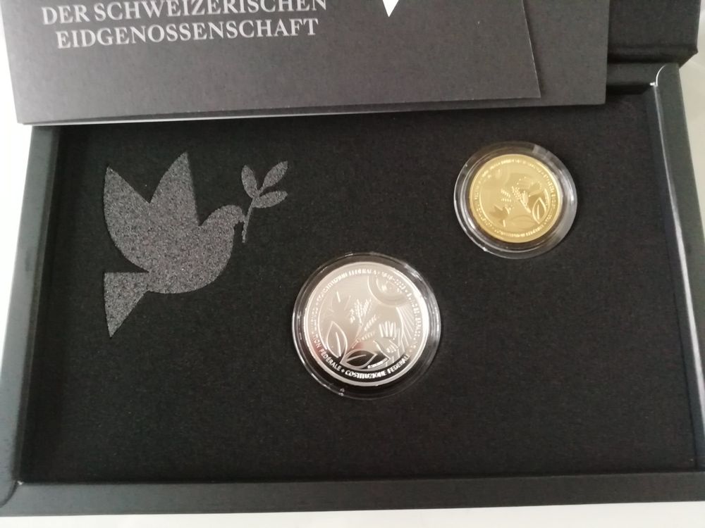 Swissmint Gold und Silbermünze 175Jahre Bundesverfassung Kaufen auf