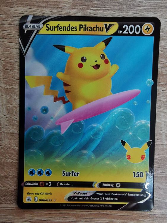 Pokemon Celebrations Surfing Pikachu V Kaufen Auf Ricardo