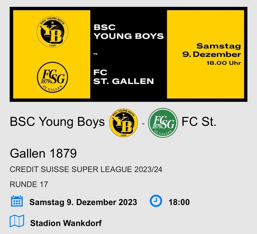 Bsc Yb St Gallen Ticket Sektor D Balkon Kaufen Auf Ricardo