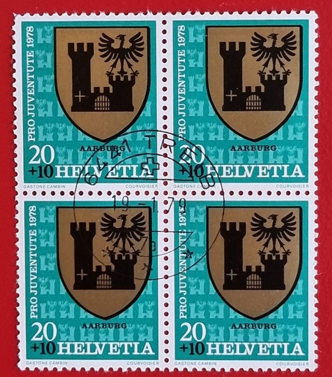 PRO JUVENTUTE 265 VIERERBLOCK VOLLSTEMPEL TREIB URI 1978 Kaufen Auf