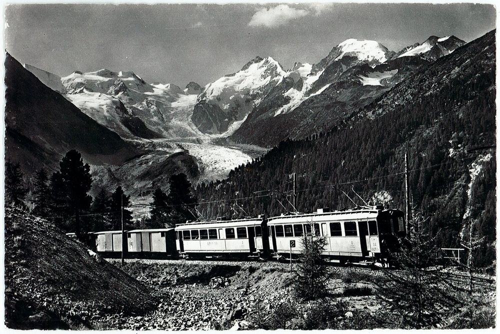 E Berninabahn Morteratsch Gletscher Bernina Gruppe Kaufen Auf