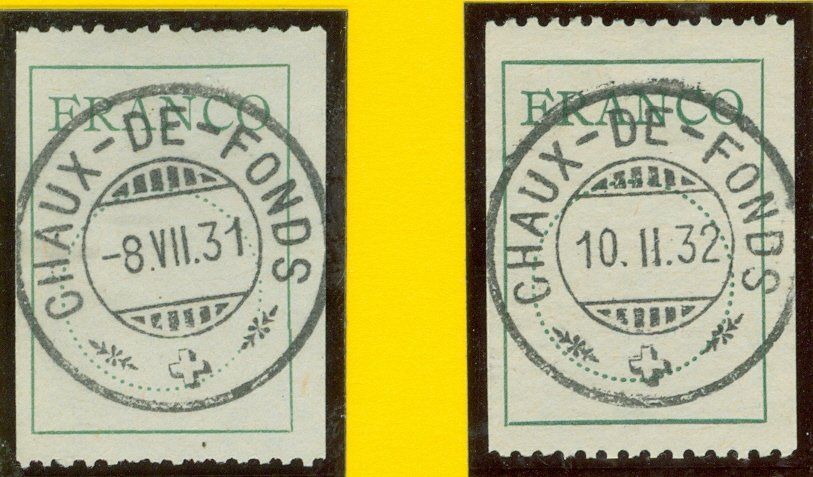 1931 32 Schweiz PF Francozettel Vollstempel Kaufen Auf Ricardo