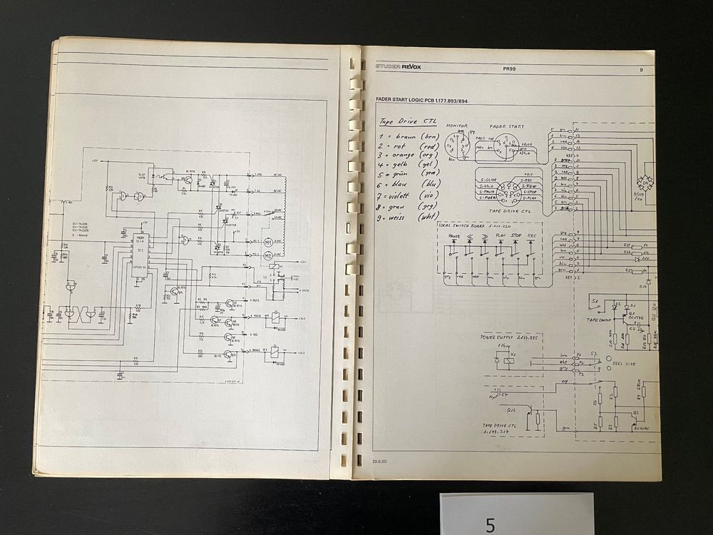 REVOX Original Schaltungssammlung PR99 STUDER REVOX Pläne Kaufen auf