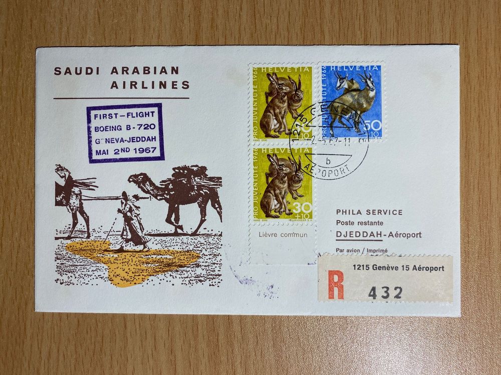 Saudi Arabian Airlines Erstflug Genf Jeddah 1967 Kaufen Auf Ricardo