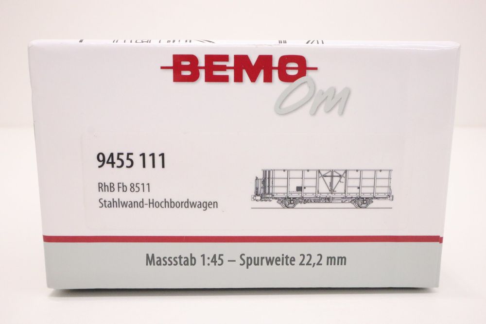 Bemo 9455 111 RhB Fb 8511 Stahlwand Hochbordwagen 0m Kaufen Auf Ricardo