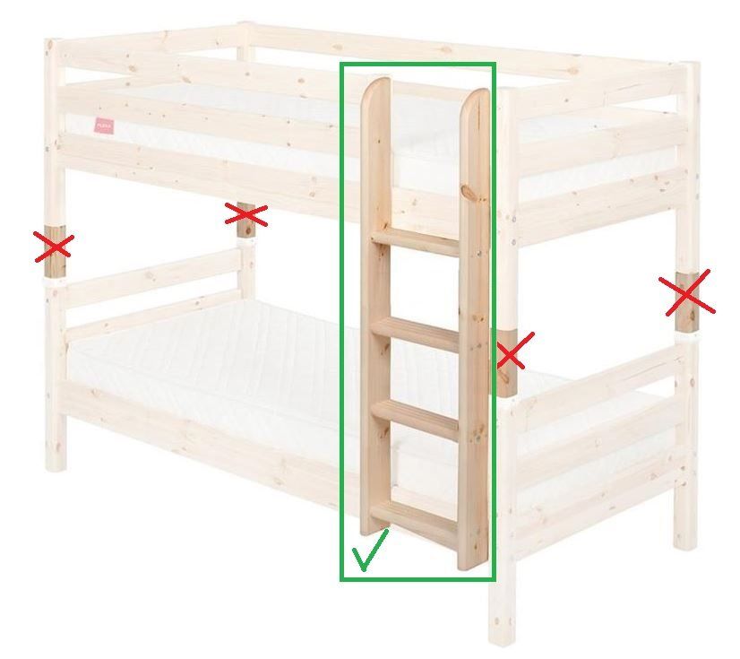 Flexa classic Natur Holz Leiter für Hoch Etagenbett Kaufen auf Ricardo