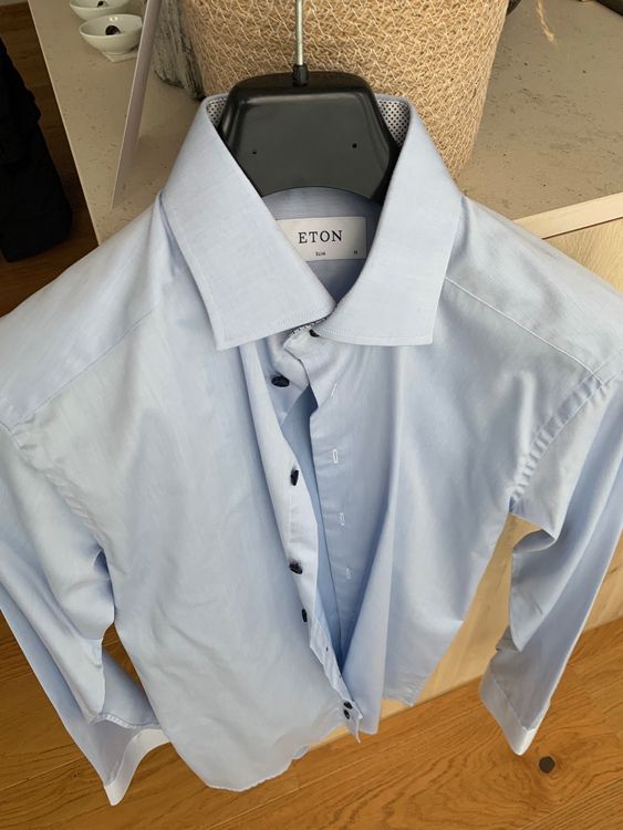 Herren Eton Hemd hellblau Grösse S Slim 38 Kaufen auf Ricardo