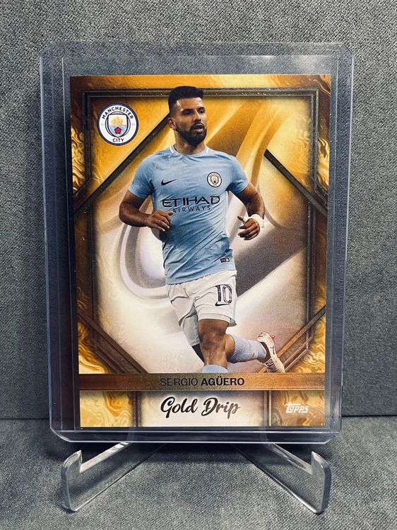 Topps Manchester City Set Sergio Aguero Gold Drip Kaufen Auf