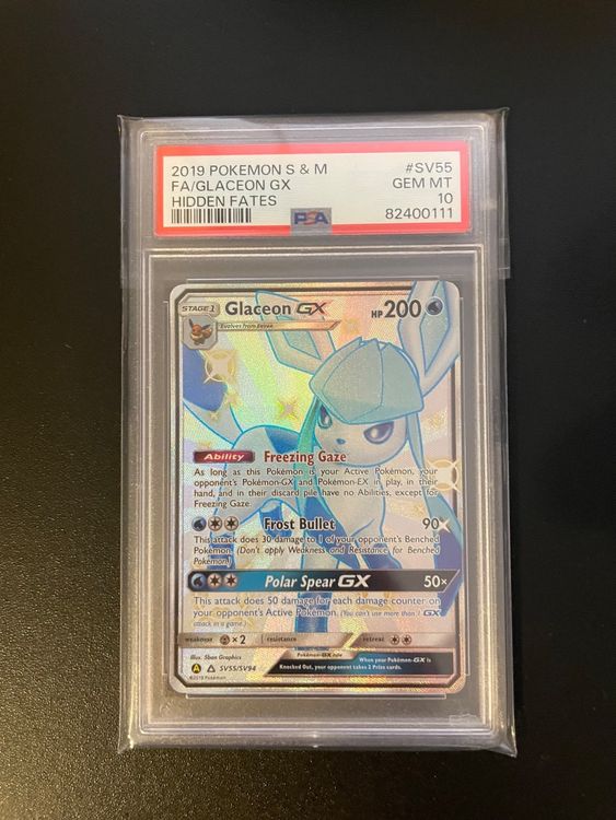 Pok Mon Hidden Fates Glaceon Gx Psa Kaufen Auf Ricardo